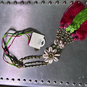 Vibrant Shell and Bead Necklace by